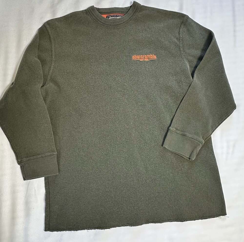 Abercrombie Thermal Long Sleeve Size L Green
